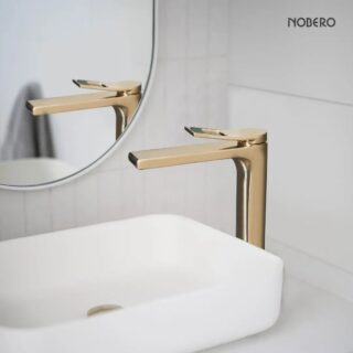 Siena brings the enchantment of color to life with its one-of-a-kind faucets. These bathroom aesthetics are infused with exceptional practicality and are elegantly presented in gold appeal to adorn your lavatory magnificently.
. 
. 
Dm us for more details.
. 
. 
#nobero #faucets #luxuryfaucets #aesthetics #aestheticdesign #COLORTECHNOLOGY #faucetsdesign #india #luxury #luxurybathroom #noberoindia